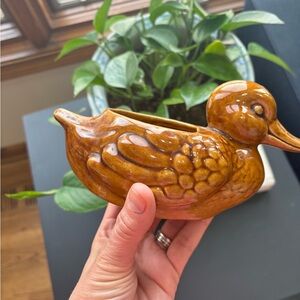 Vintage Haeger Ceramic Duck Planter Numbered MCM